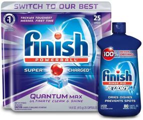 img 4 attached to 🔹 Finish Quantum 25-Count + Finish Jet-Dry Rinse-Aid 8.45oz