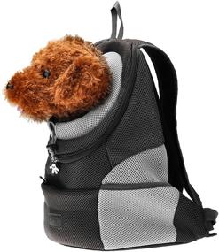 img 2 attached to 🐾 Удобная сумка-переноска для собак и кошек Mogoko: дышащий дизайн, позволяющий высунуть голову для походов и отдыха на природе.