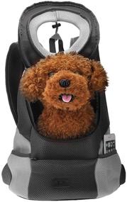 img 3 attached to 🐾 Удобная сумка-переноска для собак и кошек Mogoko: дышащий дизайн, позволяющий высунуть голову для походов и отдыха на природе.