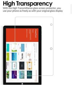 img 2 attached to 📱 Защитное стекло Zshion для планшета CHUWI Hi10 Air - твердость 9H, анти-отпечатки, без пузырей, полностью прозрачное - 10,1 дюйма
