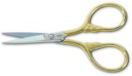 gingher 3.5 inch lion's tail embroidery scissors with gold handles - top quality crafting tool (01-005870) logo