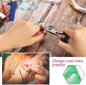 img 3 attached to Complete DIY Jewelry Making Supplies Kit: FIXM Jewelry Finding Kit with Pliers, Jump Rings, Ribbon Ends, Eye Pins, Earring Hooks & More!