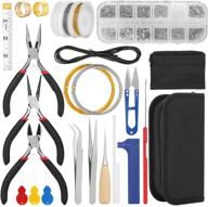 complete diy jewelry making supplies kit: fixm jewelry finding kit with pliers, jump rings, ribbon ends, eye pins, earring hooks & more! logo