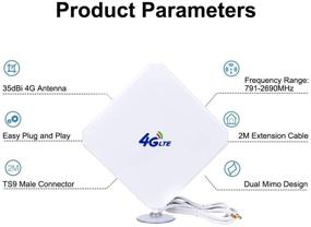 img 2 attached to Boost Mobile Signal with 4G LTE Antenna TS9 - Dual 📶 Mimo WiFi Amplifier for Huawei Hotspot - Long Range High Gain Antenna