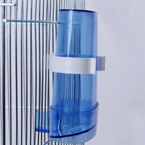 img 3 attached to 🐦 Convenient and Mess-Free Parakeet Water Dispenser: Automatic No-Spill Clear Container for Cockatiel Cage Accessories and Other Birds (2pcs)