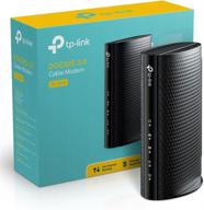 📶 tp-link tc-7610 docsis 3.0 (8x4) cable modem - boost download speeds up to 343mbps. comcast xfinity, spectrum, cox certified. wi-fi requires separate router. logo