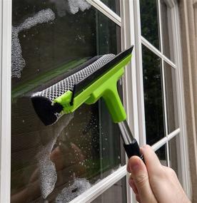 img 2 attached to 🪟 2-in-1 Window Squeegee Cleaning Tool and Scrubber Sponge Washing Kit for Indoor Outdoor Use - Ideal for Windows, Glass, Car Windshield, and Multi-Surface Washer