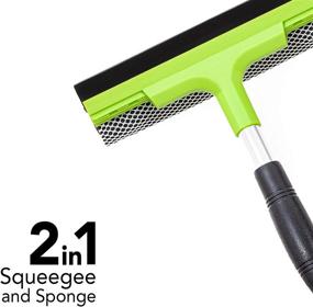 img 3 attached to 🪟 2-in-1 Window Squeegee Cleaning Tool and Scrubber Sponge Washing Kit for Indoor Outdoor Use - Ideal for Windows, Glass, Car Windshield, and Multi-Surface Washer