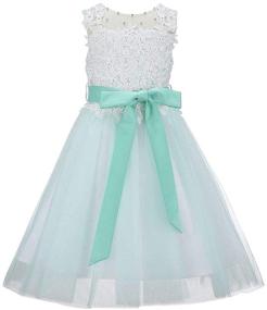 img 4 attached to 🌸 Bow Dream Flower Girls Dress - Girls' Clothing for Special Occasion Dresses