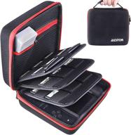 🚗 red austor carrying case: ultimate protective storage for nintendo 2ds logo