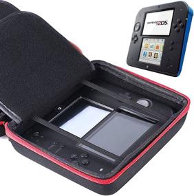 img 1 attached to 🚗 Red AUSTOR Carrying Case: Ultimate Protective Storage for Nintendo 2DS