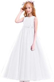 img 4 attached to 👗 Girls' Vintage Bridesmaid Dress for 13-14 Year Olds in Dresses - Girls' Clothing