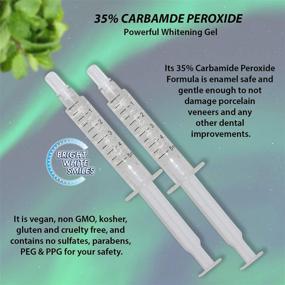 img 3 attached to 🦷 Professional Bright White Smiles Teeth Whitening Kit with 35% Carbamide Peroxide Gel, Home Refill System for Whiter Results, Includes 5X 5cc/ml Syringes