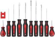 🔧 magnetic screwdriver set - xool professional grip with 5 phillips and 5 flat head tips, non-slip screwdriver for home improvement, repairs, and crafts logo