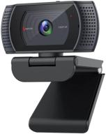 📷 2021 angetube 1080p webcam with dual microphone & privacy cover - autofocus computer camera for laptop/desktop mac, usb pc web cam for conferencing, streaming, video calling logo