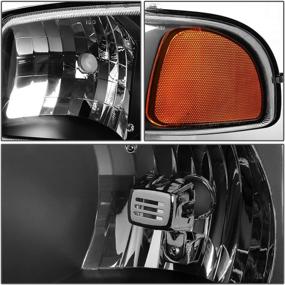 img 2 attached to 🚗 Фары DNA Motoring с черным корпусом и оранжевыми углами для Sierra 99-07 / Yukon XL 1500 2500 00-06