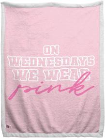 img 4 attached to Jay Franco Mean Girls Wednesday Sherpa Back Blanket - 60 x 90 inches, Fade Resistant Super Soft Bedding (Official Mean Girls Product)