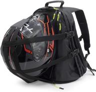 vcan motorcycle helmet holder black backpack - 🏍️ ideal for cycling, hiking, and sports activities: basketball, football, soccer logo