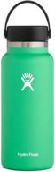 🍃 stainless steel hydro flask water bottle - 32 oz, spearmint - wide mouth 2.0 with leak proof flex cap - vacuum insulated логотип