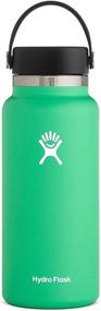 img 4 attached to 🍃 Stainless Steel Hydro Flask Water Bottle - 32 oz, Spearmint - Wide Mouth 2.0 with Leak Proof Flex Cap - Vacuum Insulated