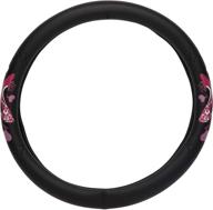 👠 bdk sw-521 universal fit comfort grip steering wheel cover for car suv van and truck, 15" standard size, pink high heel - enhance style and comfort logo