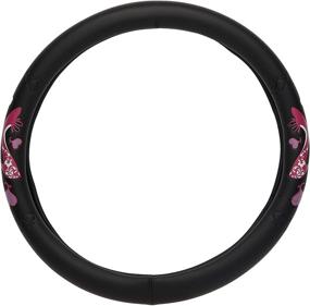 img 1 attached to 👠 BDK SW-521 Universal Fit Comfort Grip Steering Wheel Cover for Car SUV Van and Truck, 15" Standard Size, Pink High Heel - Enhance Style and Comfort