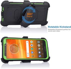 img 2 attached to 📱 Samsung Galaxy A10E Full Body Armor Rugged Holster Defender Case - Green