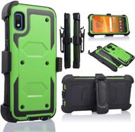 📱 samsung galaxy a10e full body armor rugged holster defender case - green logo