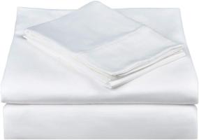 img 4 attached to Premium 500-Thread-Count 100% Cotton Sheets 🛏️ & Pillowcases Set - Superior Quality and Comfort