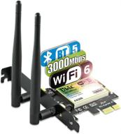 📶 ubit ax wifi 6 wifi card dual band 3000 mbps ax200 pcie: fast and reliable wireless connectivity with bt 5.1 and advanced features (supports win 10 64bit only) логотип