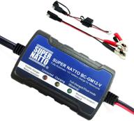 🔋 smart compact 12v battery trickle charger maintainer for motorcycle atv - supernatto logo