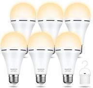 🔆 stay bright during power outages with emergency rechargeable light bulbs: 1500mah battery backup, 15w led bulbs (80w equivalent), daylight bulbs for home power outage logo