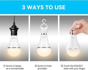 img 1 attached to 🔆 Stay Bright during Power Outages with Emergency Rechargeable Light Bulbs: 1500mAh Battery Backup, 15W LED Bulbs (80W Equivalent), Daylight Bulbs for Home Power Outage