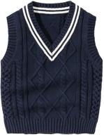 👶 vivobiniya baby boy knit v-neck sweater vest, sizes 6 months - 3 years logo