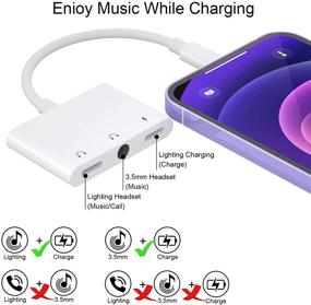 img 3 attached to Headphone Earphone Charging Splitter Compatible