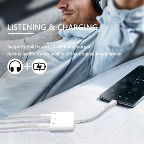 img 2 attached to Headphone Earphone Charging Splitter Compatible