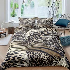 img 2 attached to Feelyou Leopard Comforter Bedspread Collection