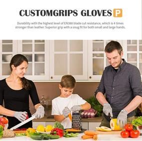 img 3 attached to CustomGrips Resistant Protection Shucking Kitchen Occupational Health & Safety Products for Personal Protective Equipment