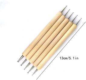 img 1 attached to Pack of 11 Leather Craft Carving Modelling Tools for Grooving, Embossing, Skiving, and Press Rubbing