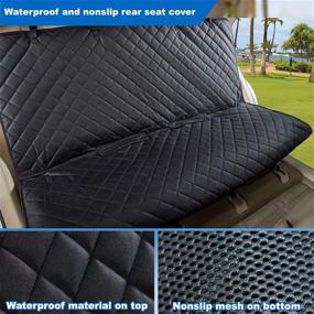 img 1 attached to Waterproof and Nonslip VIEWPETS Bench Car Seat Cover Protector 🐶 for Dogs - Heavy-Duty, Universal Size Fits for Cars, Trucks & SUVs