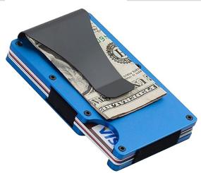 img 2 attached to Metal Wallet Money PLM Minimalist Men's Accessories in Wallets, Card Cases & Money Organizers