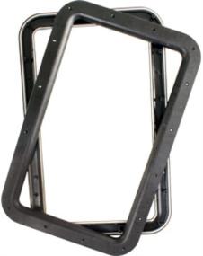 img 1 attached to 🚪 Enhance Your RV's Elegance with the JR Products 11021 Black RV Deluxe Entry Door Window Frame