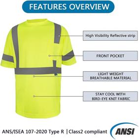 img 1 attached to LX Reflective Visibility Breathable Yellow 3Pcs Occupational Health & Safety Products for Personal Protective Equipment