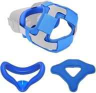 🌬️ sweatproof vr face silicone cover & head strap pad cushion for oculus quest - ultimate comfort and hygiene for your virtual reality experience logo