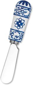 img 2 attached to 🧀 Wine Things Global Garden Resin Cheese Spreaders Set of 4 in Blue - Enhance Your Culinary Experience