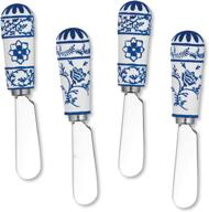 🧀 wine things global garden resin cheese spreaders set of 4 in blue - enhance your culinary experience logo