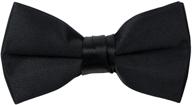 🎀 stylish boys' pre-tied banded satin bow tie – with optional gift box logo