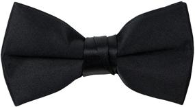 img 4 attached to 🎀 Stylish Boys' Pre-Tied Banded Satin Bow Tie – With Optional Gift Box