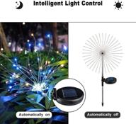 🌟 pack of 3 solar stainless steel starburst led firework lights - 150 waterproof super bright leds for gardens, patios, lawn, yard, christmas, and parties logo