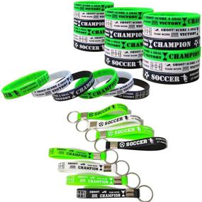 img 4 attached to 🔑 CupaPlay Motivational Silicone Bracelet Keyrings: Stay Inspired on the Go!